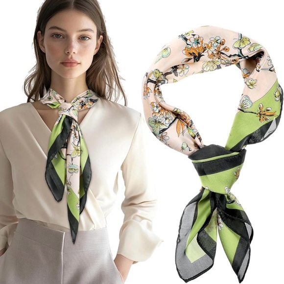 Floral and Butterfly Print Scarf - Picture 3 of 4